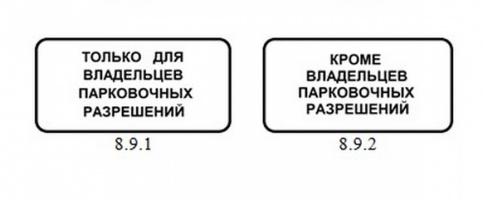 знак парковки для резидентов